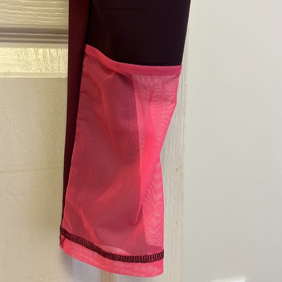 Adidas Marroon Colour Block Active Pants - Picture 6 of 8